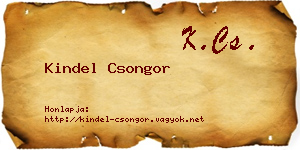 Kindel Csongor névjegykártya